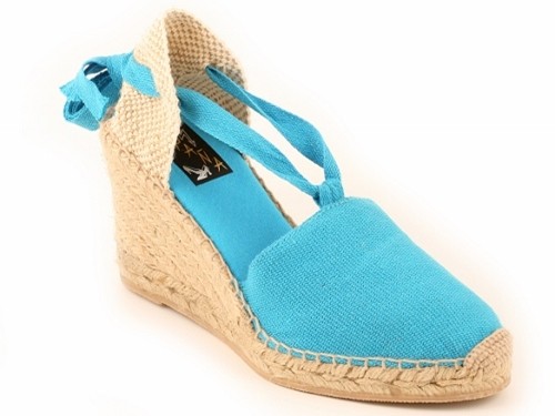 Alpargata cuña alta con cintas mujer (Mod.500)