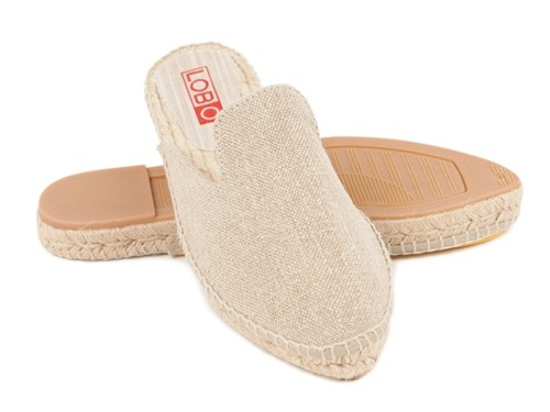 Alpargata MULE plana de lino mujer