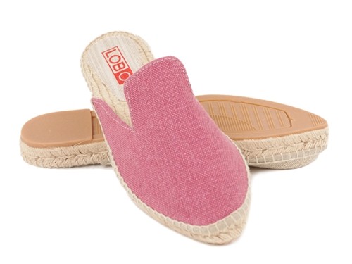 Alpargata MULE plana de lino mujer