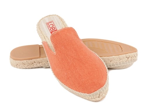 Alpargata MULE plana de lino mujer