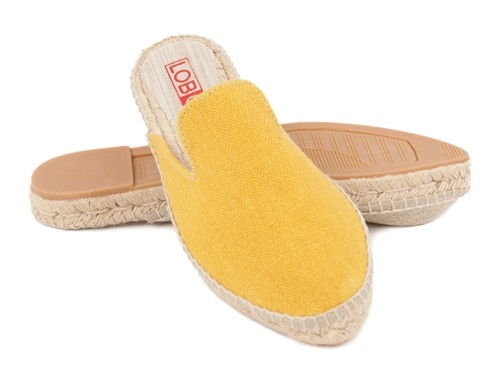 Alpargata MULE plana de lino mujer