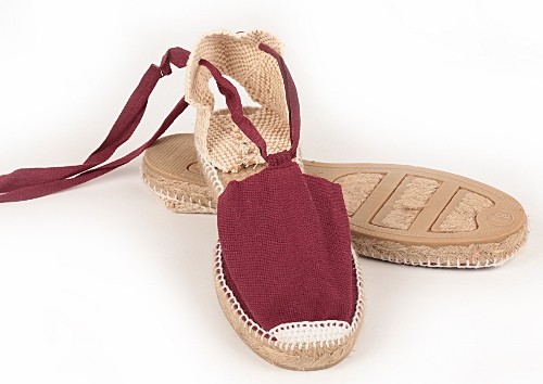 Alpargata plana con cintas mujer