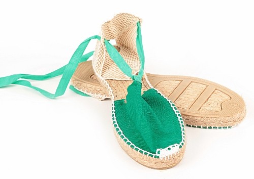 Alpargata plana con cintas mujer