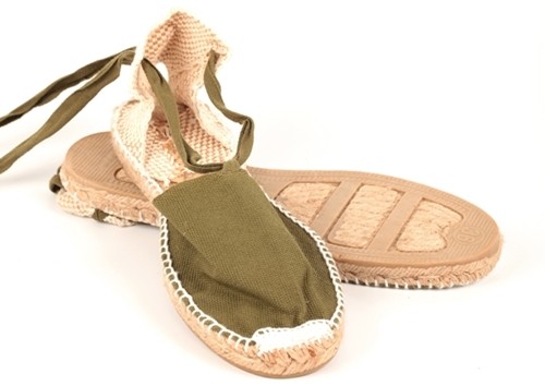 Alpargata plana con cintas mujer