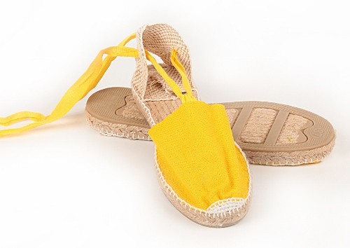 Alpargata plana con cintas mujer