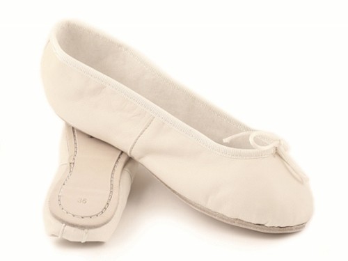 Manoletina piel de suela de cuero mujer