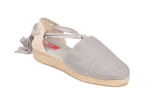 Alpargata cuña baja con cintas niños (Mod. 100)