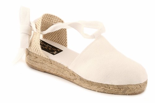 Alpargata cuña baja con cintas niños (Mod. 100)
