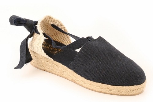 Alpargata cuña baja con cintas niños (Mod. 100)