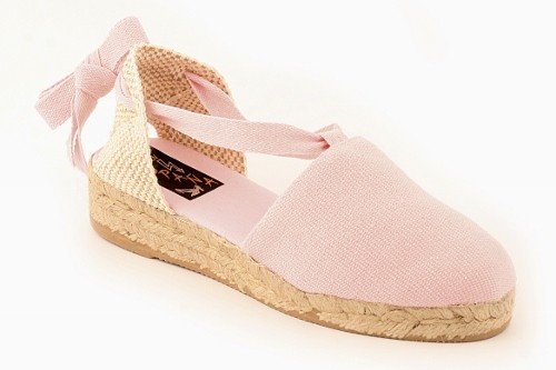 Alpargata cuña baja con cintas niños (Mod. 100)