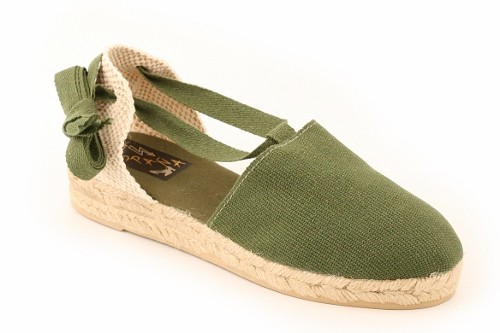 Alpargata cuña baja con cintas niños (Mod. 100)
