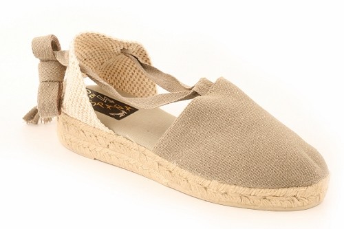 Alpargata cuña baja con cintas niños (Mod. 100)