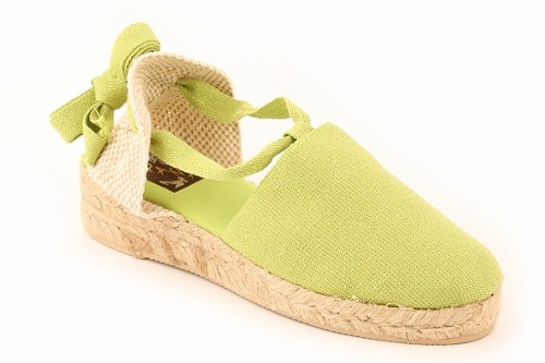 Alpargata cuña baja con cintas mujer (Mod.100)