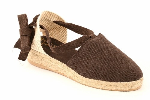 Alpargata cuña baja con cintas mujer (Mod.100)