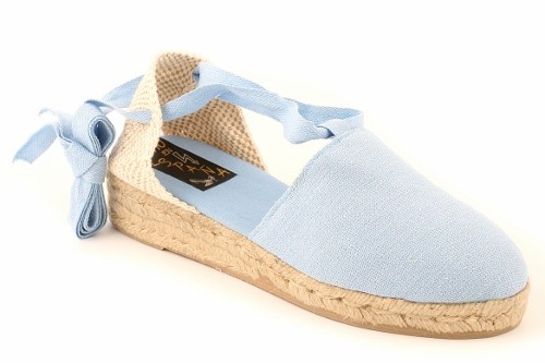 Alpargata cuña baja con cintas mujer (Mod.100)