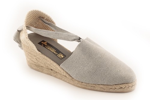 Alpargata cuña media con cintas mujer (Mod.503)