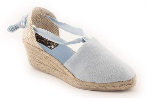 Alpargata cuña media con cintas mujer (Mod.503)