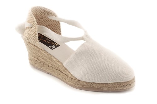 Alpargata cuña media con cintas mujer (Mod.503)