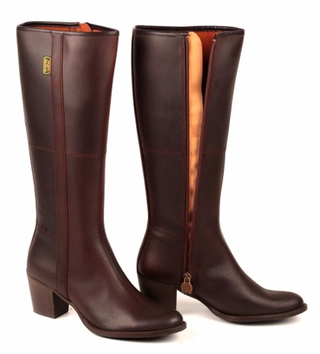 Bota de piel de tacón alto con cremallera (Mod. 444)