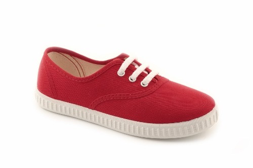 Bamba de lona con cordones hombre