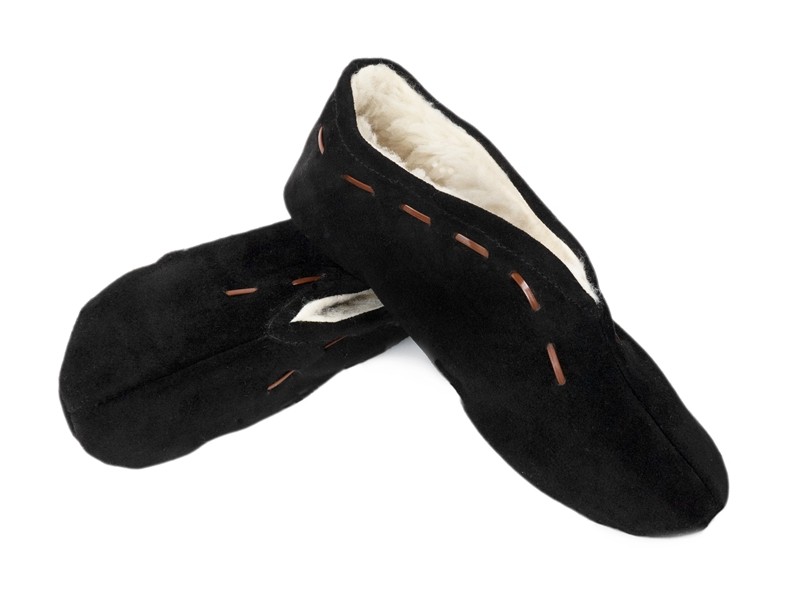 Babucha de serraje forrada para mujer