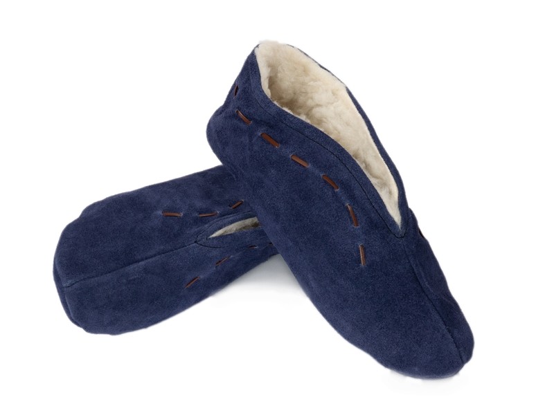 Babucha de serraje forrada para mujer