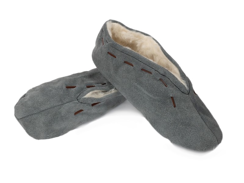 Babucha de serraje forrada para mujer