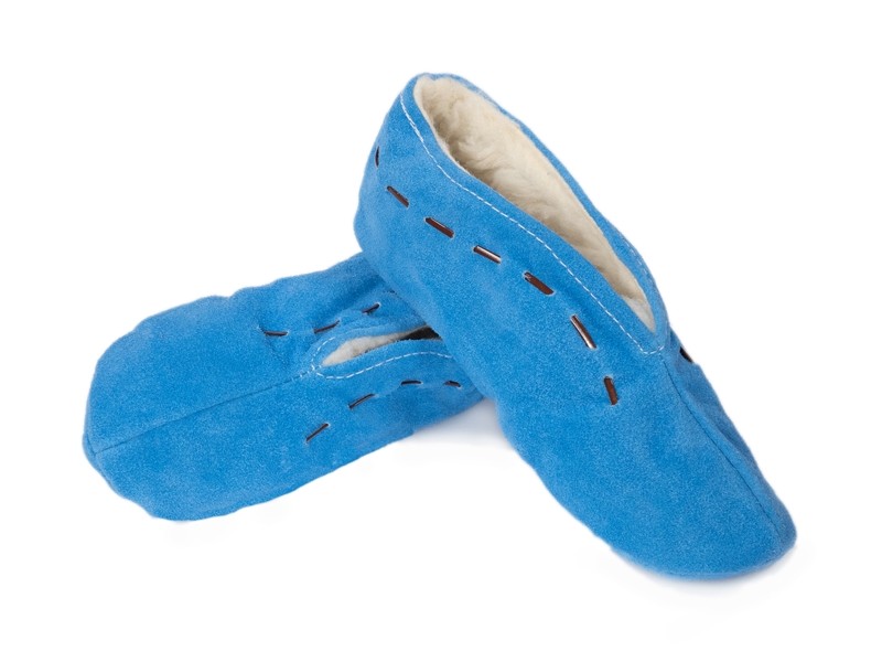 Babucha de serraje forrada para mujer