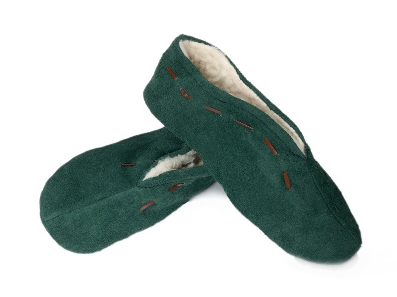 Babucha de serraje forrada para hombre