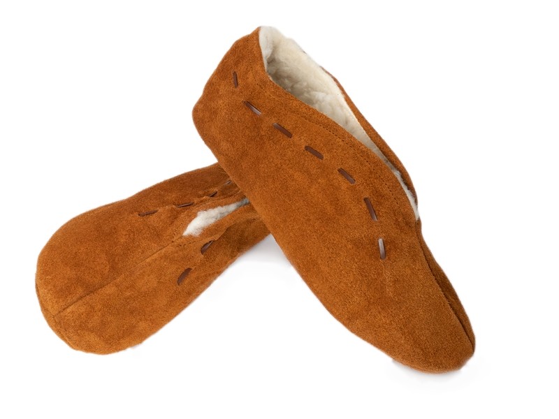 Babucha de serraje forrada para hombre