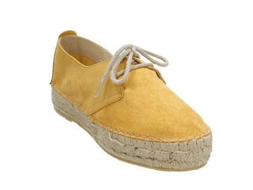 Alpargata plana Blucher de serraje doble suela mujer (Mod. 37 Doble)