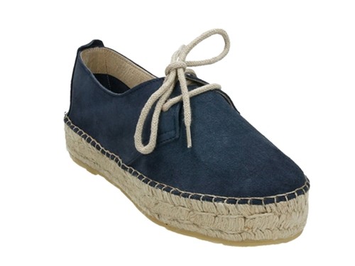 Alpargata plana Blucher de serraje doble suela mujer (Mod. 37 Doble)