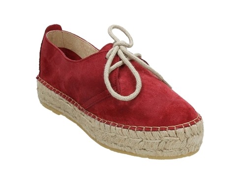 Alpargata plana Blucher de serraje doble suela mujer (Mod. 37 Doble)