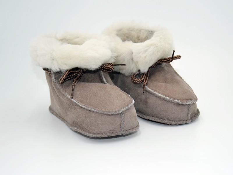 Babucha patuco de serraje forrado sin suela