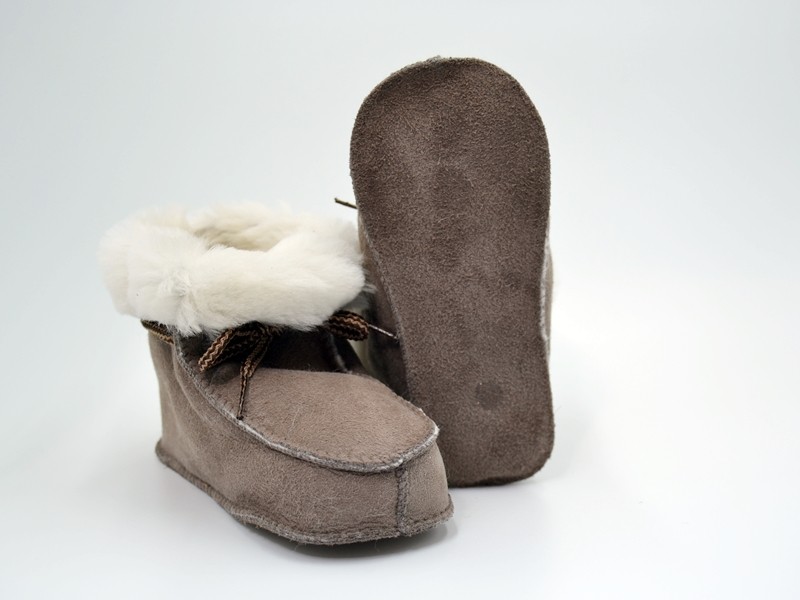 Babucha patuco de serraje forrado sin suela