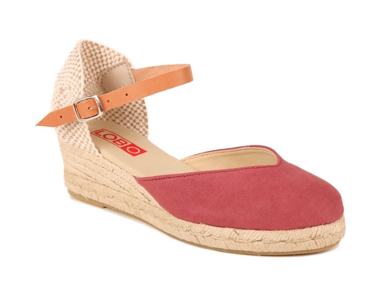 Alpargata GAIA cuña media escotada en V con pulsera mujer