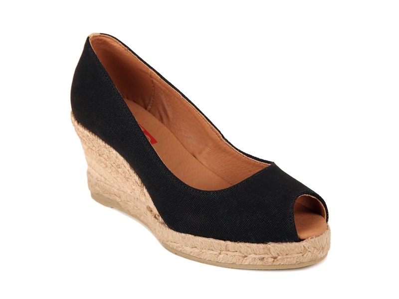 Alpargata AITANA cuña alta tipo salón "peep toe" mujer