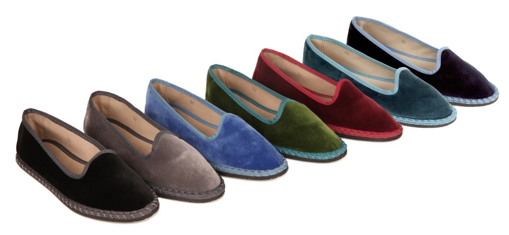 Zapatillas Venecianas 'Friulane' de terciopelo mujer