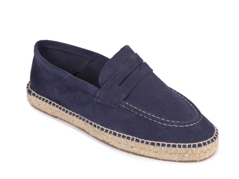 Alpargata plana MOCASIN de serraje para hombre
