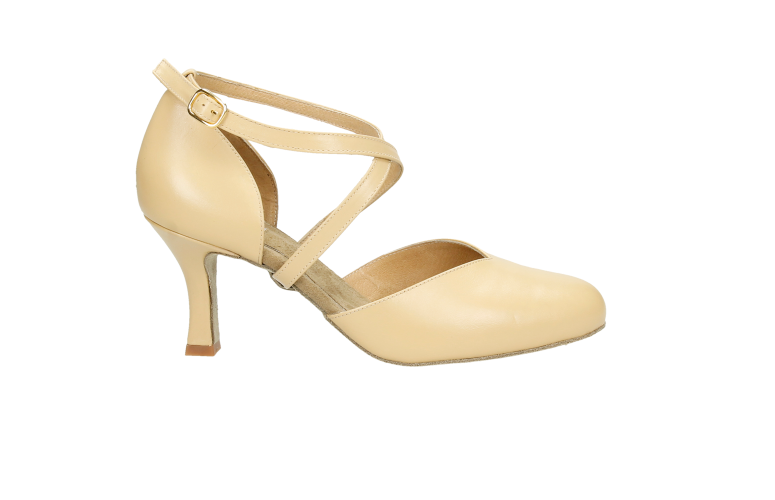 OUTLET - Zapato CRUZADO baile de salón suela serraje y tacón 7 cm